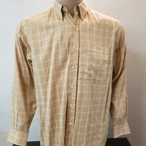 Men's Khaki Plaid Cutter&Buck Shirt